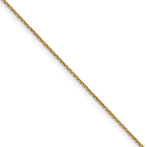 0.95mm, 14k Yellow Gold, Diamond Cut Cable Chain Necklace, 20 Inch - Picture 1 of 8